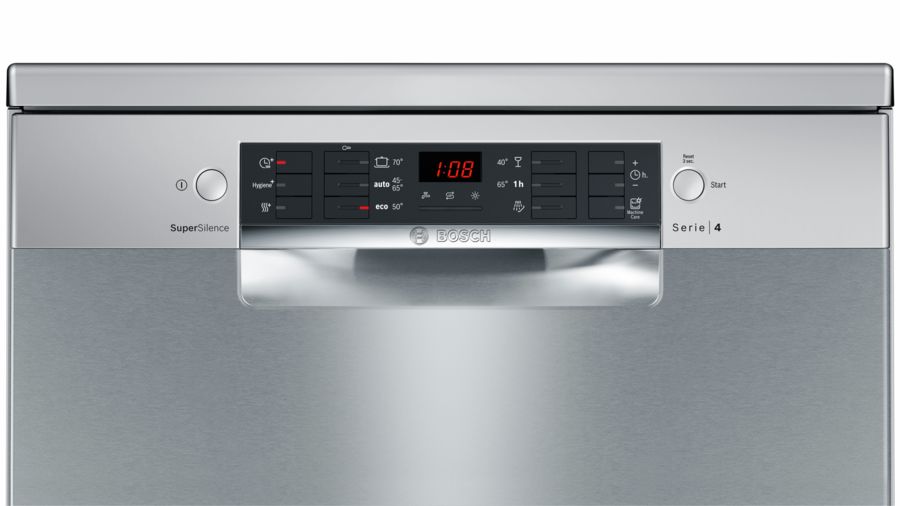 Bosch Dishwasher, 13 Place Settings, 6 Programs, 60 cm,Silver