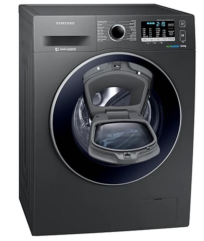 Samsung Front Loading Washing Machine, 9 KG, RPM 1400, Silver