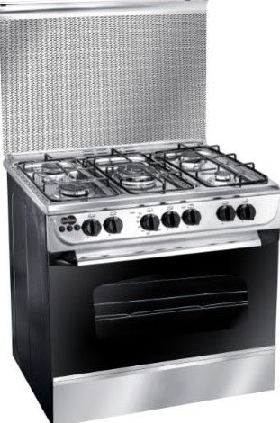 Unionaire Gas Cooker 60*80 cm, 5 Burners, Stainless Steel