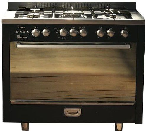 Unionaire i-Cook Pro Gas Cooker, 5 Burners, 60 * 100 CM, Without top cover, Glass × Stainless Steel