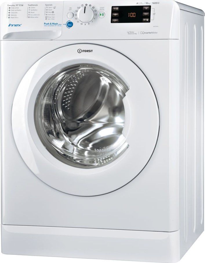 Indesit Front Loading Digital Washing Machine 7 KG, 1000 RPM, White