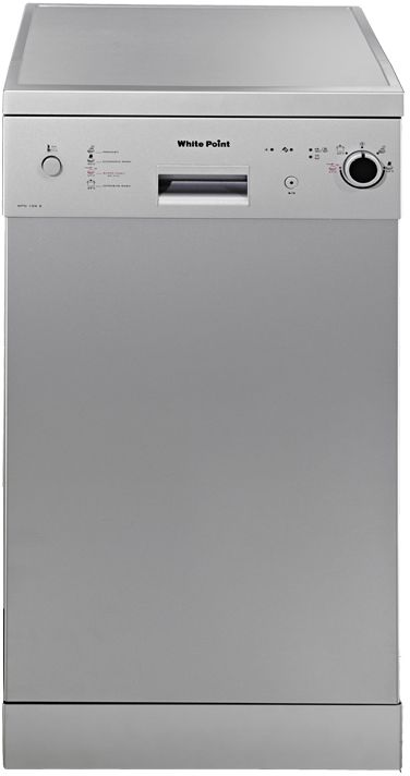 White point Dishwasher, 10 persons, 4 programs, Silver