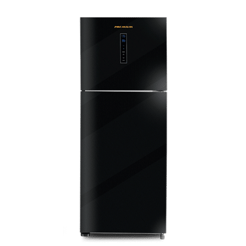 Premium Refrigerator 350L, No-Frost, Digital, Ribbed Black