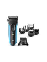 Braun Series 3 Wet and Dry Electric Shaver, Black Blue