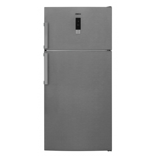 Zanussi 445L 2-door top freezer refrigerator - Silver (with Touch electric control) -product Shelf Life 7 Years