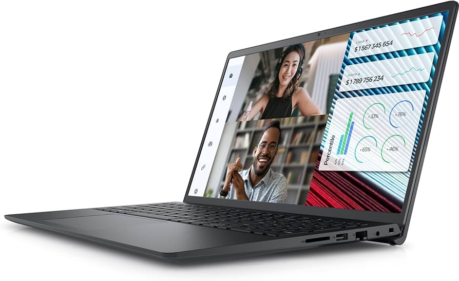 Dell Vostro 3520 Laptop, Intel Core i5-1235U, 15.6 Inch ,512GB SSD, 8GB RAM, Ubuntu - Black