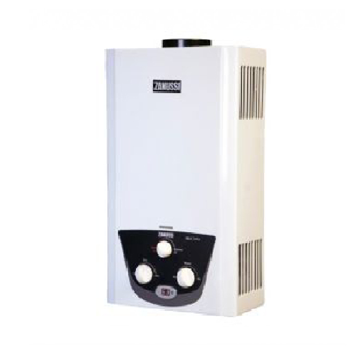 Zanussi Delat Digital Gas Water Heater 10 Liters - Digital - White Color-Prouduct Shelf Life 7 Years