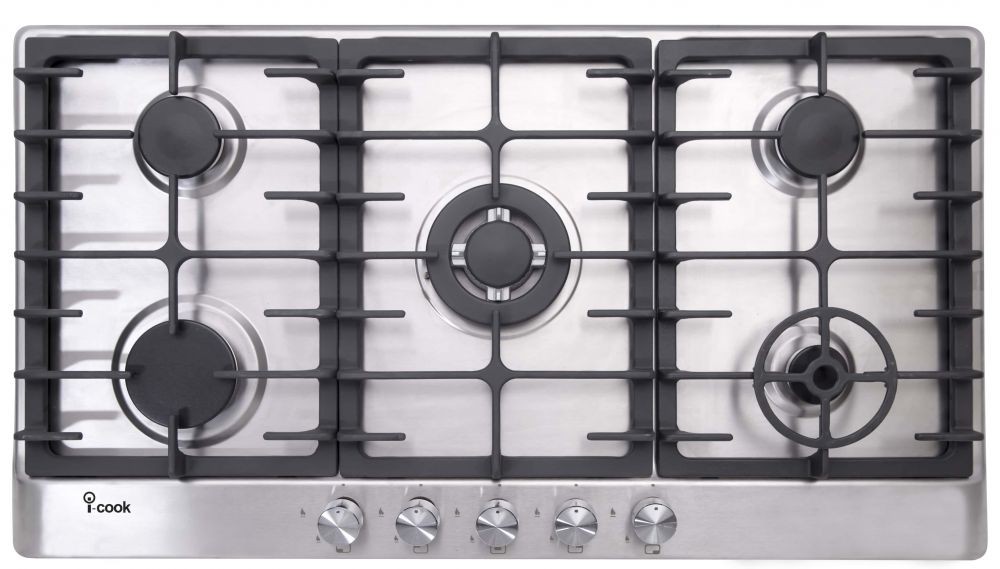 i-Cook Gas Built-In Hob, 90 cm, Stainless Steel