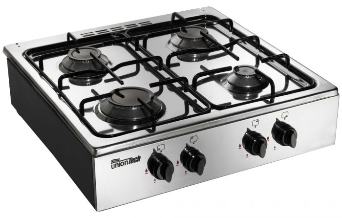 Unionaire hot plate , 4 Burners, 55 * 55 CM, stainless steel