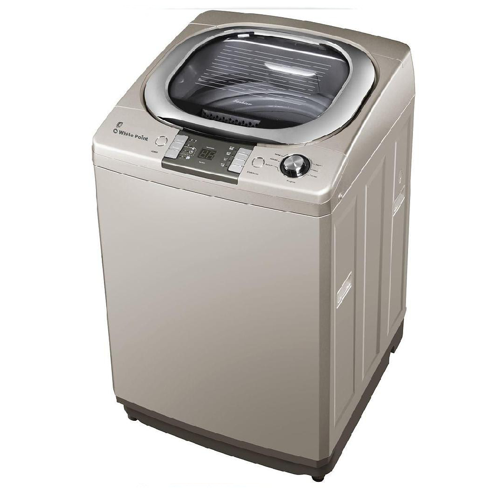 White point top loading washing machine , 9KG, Silver -WPTL 9 DPDGA