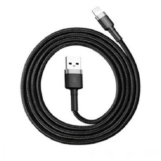 Baseus Cafule Cable USB For lightning 2.4A 1M, Grey × Black
