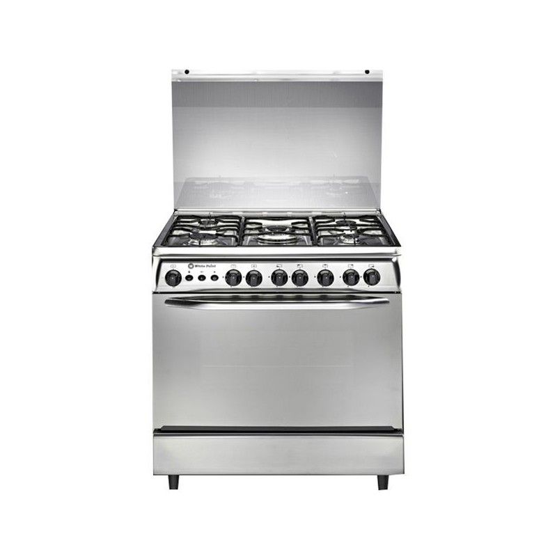 White Point Gas cooker, 5 Burners, 60 * 80 CM, Stainless steel