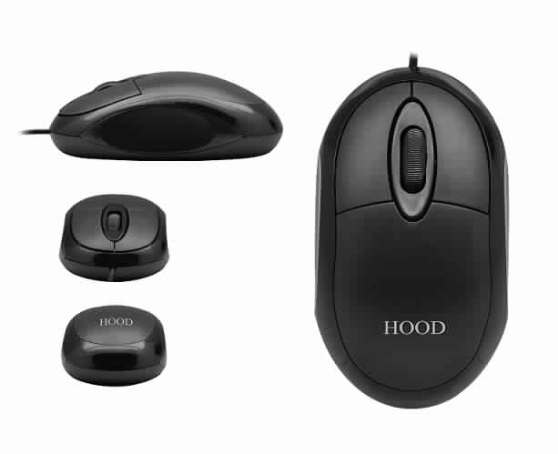 HOOD Mouse USB, 1000 DPI, 3D, Life Time 1000,000 times
