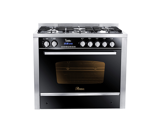 Premium i-Cook Pro Plus Gas Cooker, 5 Burners, 60×90 cm