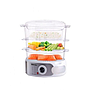 Mienta Food Steamer 900 watt 3 Cooking Layers and Rice Bowl 1.3 L each White