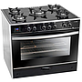 Unionaire i-Cook pro cooker,Gas,5 Burners, 60 * 90 CM, Without Top Cover, Black